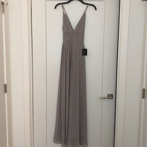 Lulu’s bridesmaids dress in gray, size extra small